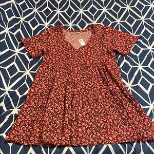 Charming Pink Floral Patterned Mini Dress